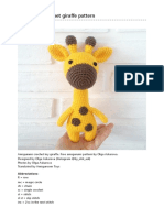 Amigurumi Crochet Giraffe Pattern Amiguroom Toys