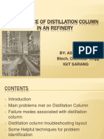 Maintenance of Distillation Column in An Refinery: By: Asmita Mishra Btech, Chemical Engg Igit Sarang