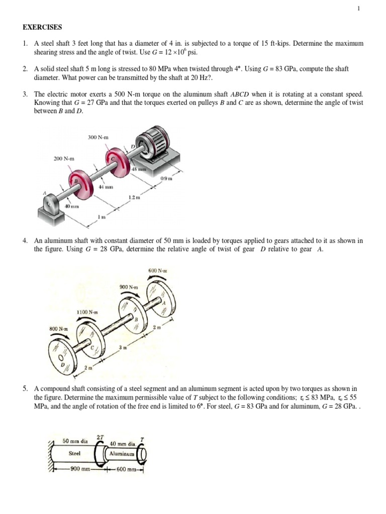 Sample Problem Torsion | PDF | Rivet | Stress (Mechanics)