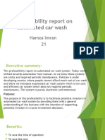 Prefeasibility Report On Automated Car Wash: Hamza Imran 21