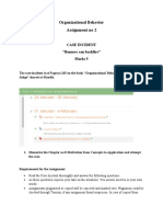 Organizational Behavior Assignment No 2: Case Incident "Bonuses Can Backfire" Marks 5