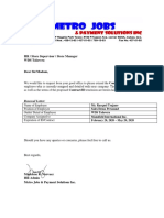 HR / Store Supervisor / Store Manager WDS Talavera: Renewal Letter