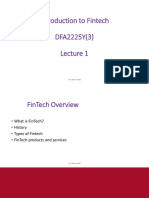Introduction To Fintech DFA2225Y (3) : Mr. Tahir Wahab
