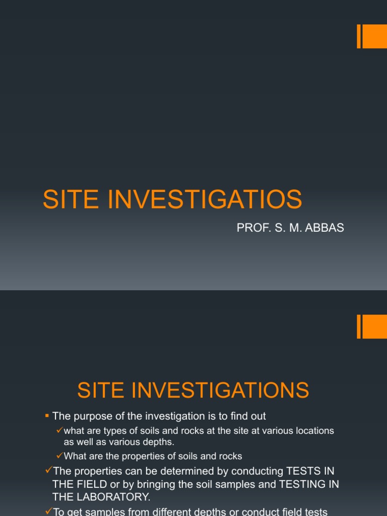 Geotechnical Soil Investigation Methods | PDF | Geotechnical ...