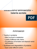 Metabolism Ul Aminoacizilor - Balanta Azotata