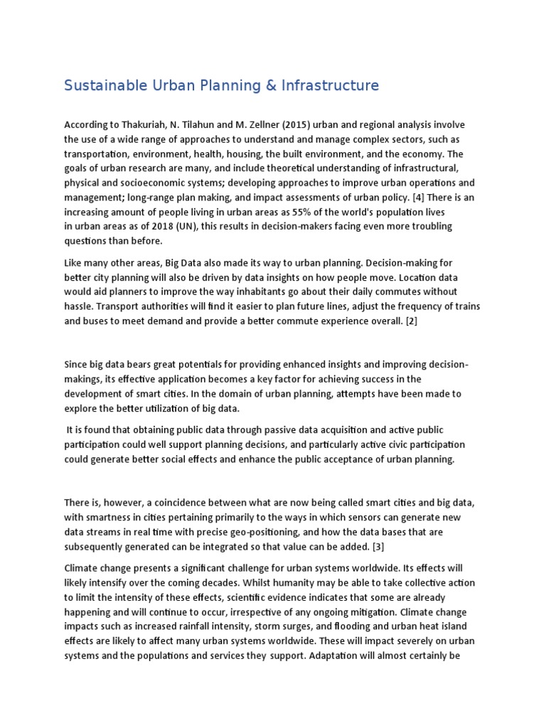 Sustainable Urban Planning & Infrastructure: Using Big Data for ...