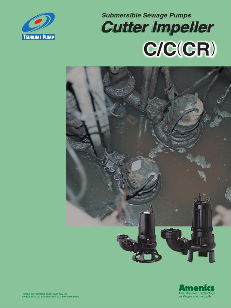 Tsurumi C Series Cutter Pumps Overview | PDF | Pump | Electric Motor