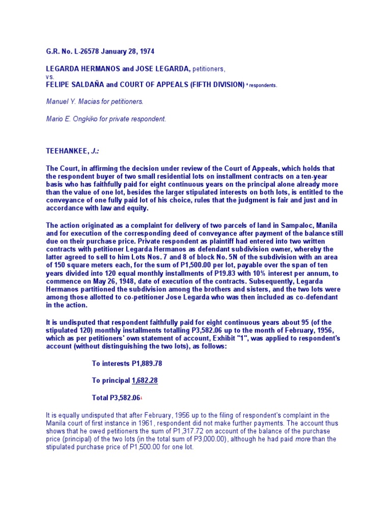 Court Ruling on Land Sale Dispute | PDF | Judgment (Law) | Judiciaries