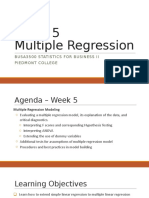 Week 5 Multiple Regression: Busa3500 Statistics For Business Ii Piedmont College