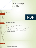 BSBMGT517 Manage Operational Plan: Week 1