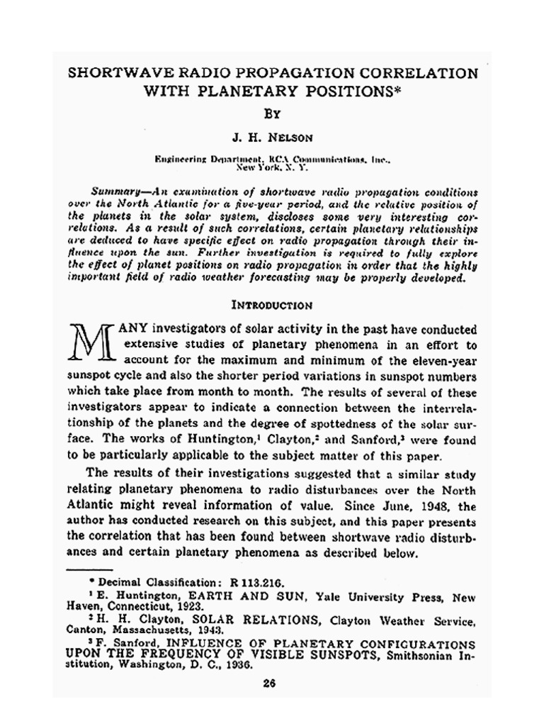Shortwave Radio Propagation Correlation With Positions PDF