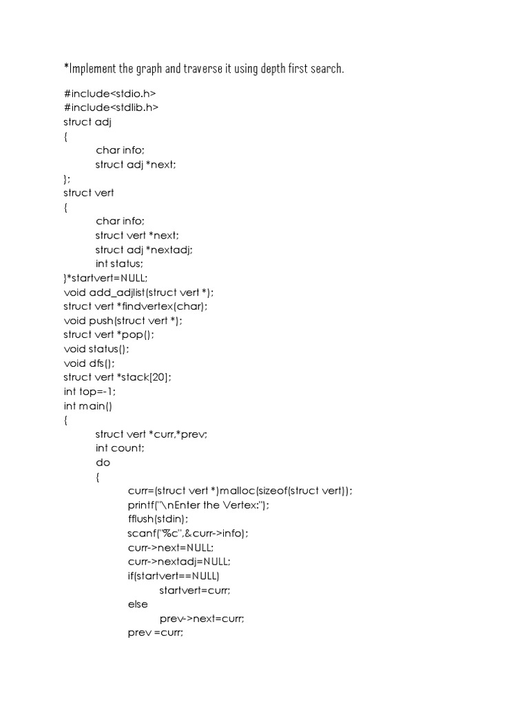 Graph Implementation and Traversal Methods | PDF | Applied Mathematics ...