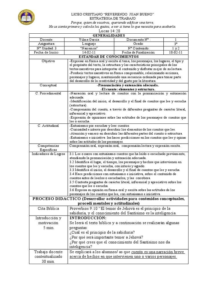 Estrategias de Lenguaje Unidad 3 de Tercer Grado | PDF | Fábula | Verbo