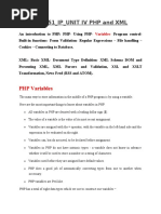 CS8651 - Ip - Unit - Iv - 2 - PHP Variables