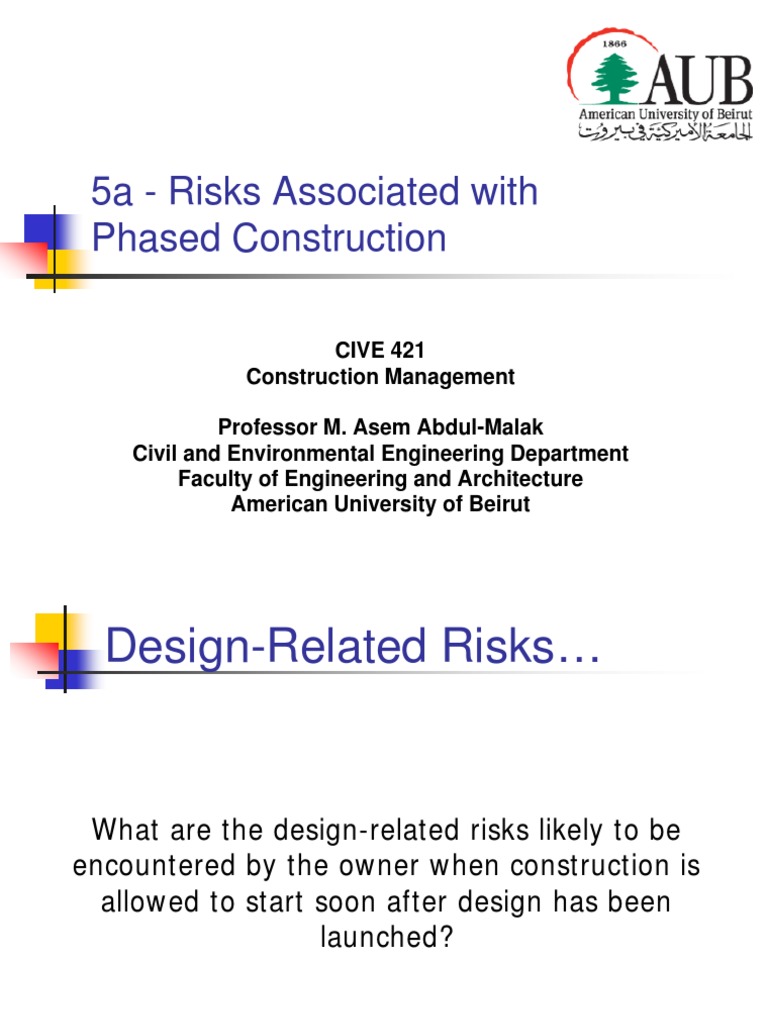 Risks Associated With Phased Construction | PDF