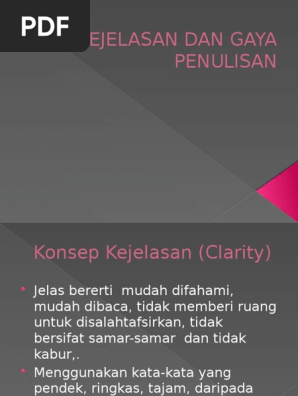 Tajuk 5 2 Kejelasan Dan Gaya Penulisan Pdf