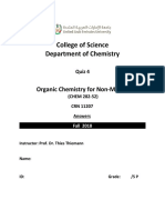 College of Science Department of Chemistry: Organic Chemistry For Non-Majors