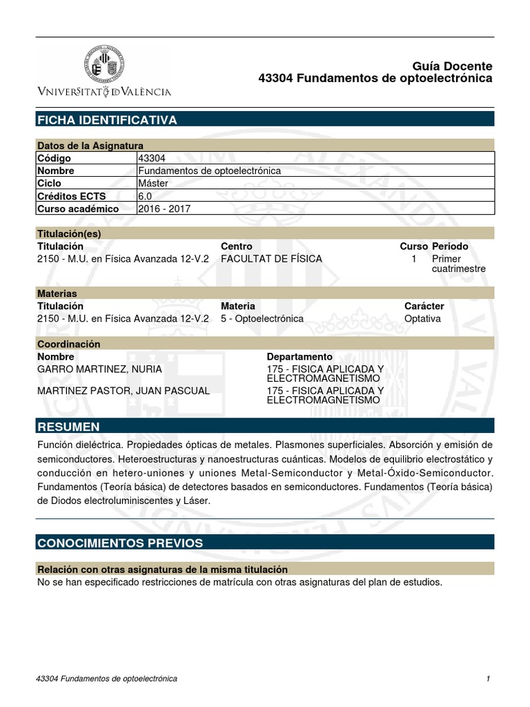 Fundamentals of Optoelectronics An Introduction to the Properties and