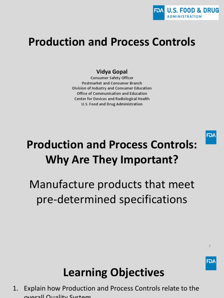 Importance of Production Process Controls | PDF | Calibration | Quality ...