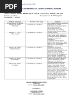 Yuta, A.A.Z. Workweek Accomplishment Report