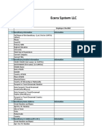 Ecera System LLC: Employee Checklist Information