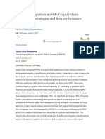 A Structural Equation Model of Supply Chain Management Strategies and Firm Performance