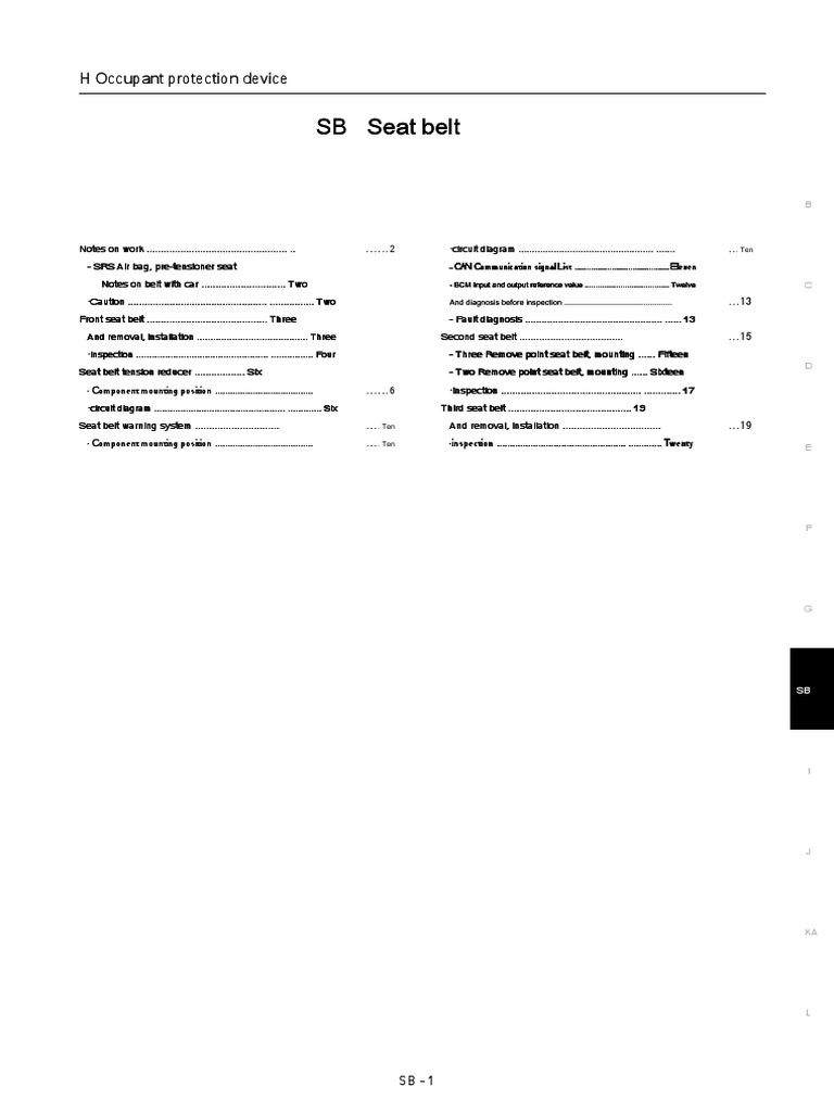 Seat Belts PDF Seat Belt Fuse (Electrical)