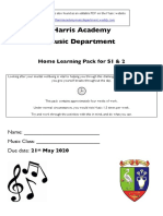 s1 2 Music Home Learning Editable PDF