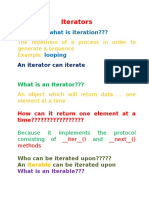 Iterators: Well What Is Iteration???