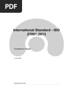 International Standard - ISO 27001:2013: Compliance Report