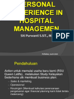 Personal Experience in Hospital Management