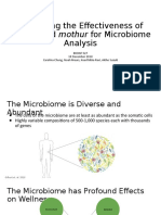 Evaluating The Effectiveness of Analysis: QIIME2 and Mothur For Microbiome