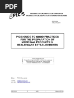 Pic/S Guide To Good Practices For The Preparation of Medicinal Products in Healthcare Establishments