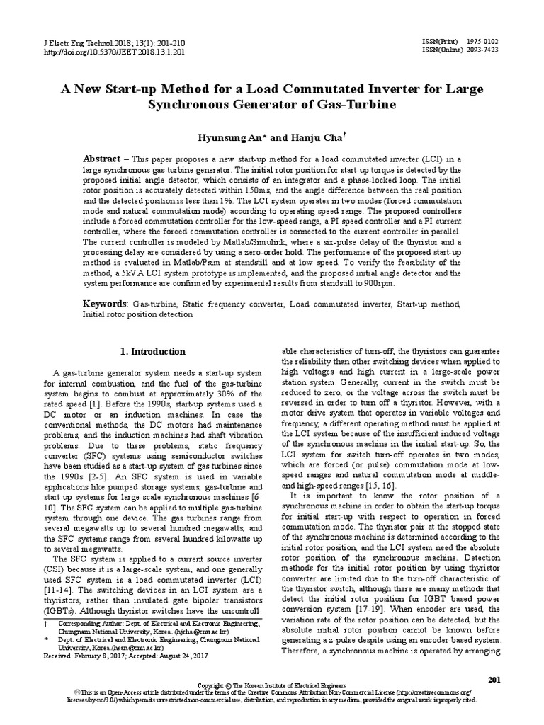 A New Start-Up Method For A Load Commutated Inverter For Large ...