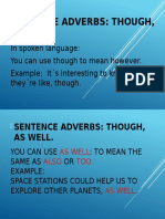 Sentence Adverbs 8° Grade