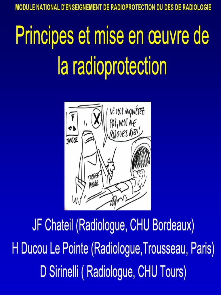 Principes de radioprotection en imagerie | PDF | Radioprotection ...