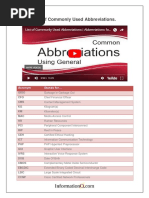 Important Abbreviations PDF