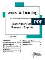 Dissertations and Research Reports: Contents