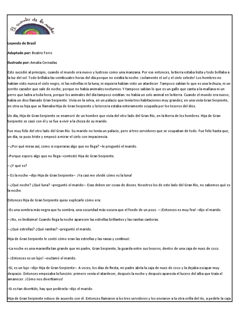 Leyenda de Brasil PDF Cielo Narrativa