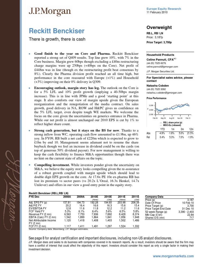 JP Morgan Research Report - RB | PDF | Financial Analyst | Jp Morgan Chase