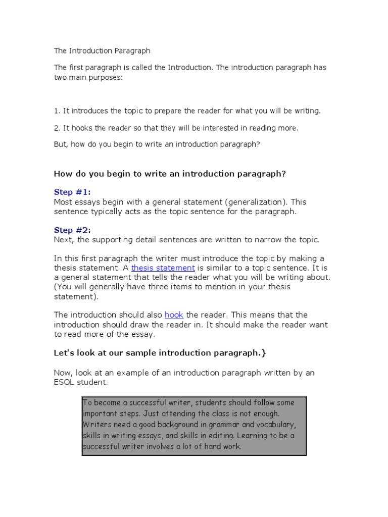 Crafting an Effective Introduction Paragraph | PDF | Paragraph | Essays