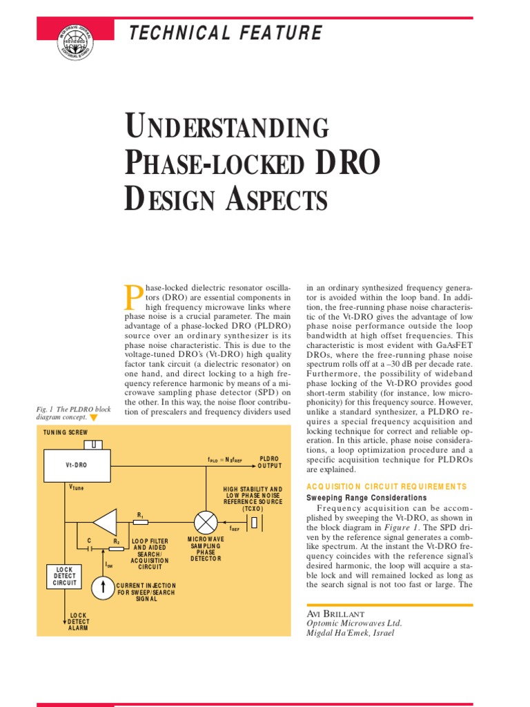 Understanding Phase Locked Dro Design Aspects | PDF | Detector (Radio ...