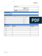 Format For Meeting Register