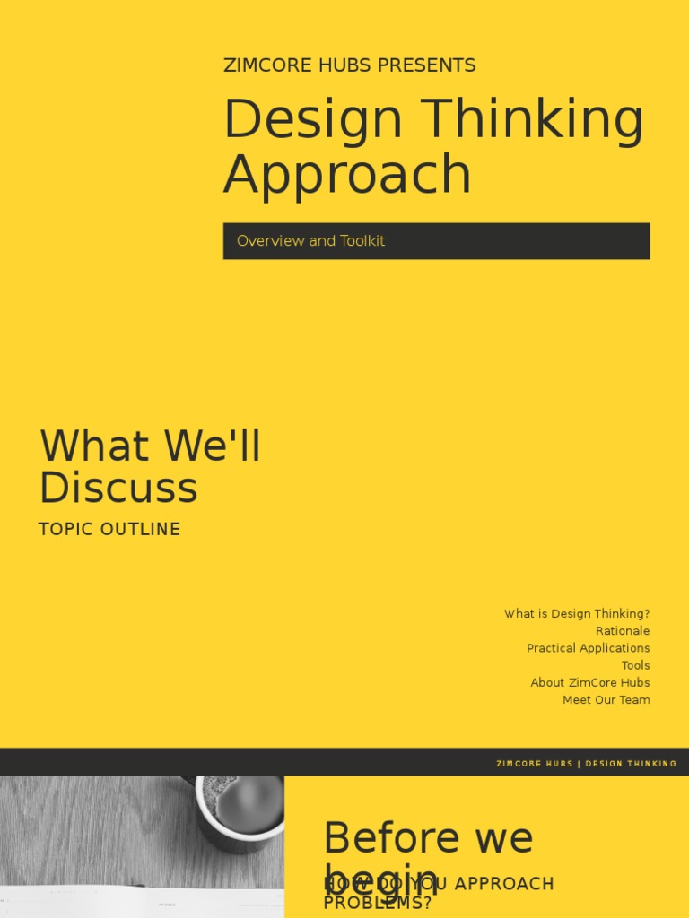 Black and Yellow Modern Creative Presentation | PDF | Design Thinking ...