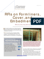 Rfis On Formliners, Cover, and Embedments