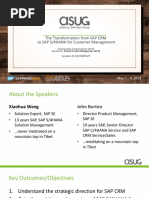ASUG84529 - The Transformation From SAP Customer Relationship Management To SAP S4HANA For Customer Management