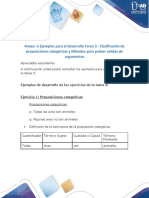 Anexo -1-Ejemplos para el desarrollo Tarea 3 - Clasificación de proposiciones categóricas y Métodos para probar validez de argumentos.docx