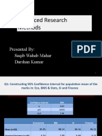 Advanced Research Methods: Presented By: Saqib Wahab Mahar Darshan Kumar