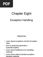 Chapter Eight: Exception Handling