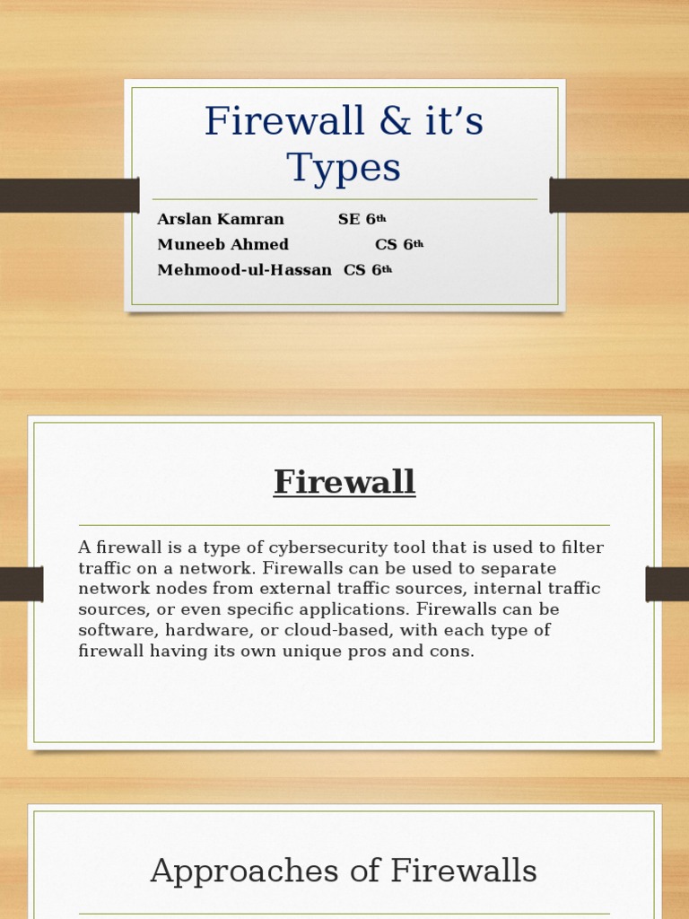 Types of Firewalls Explained | PDF | Firewall (Computing) | Computer ...